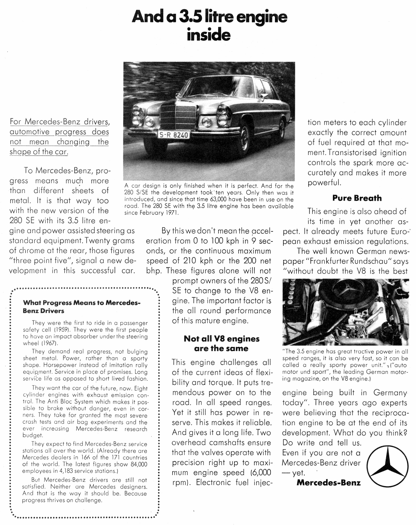 1972 Mercedes-Benz 280 SE 3-5 Litre V8 Page 2
